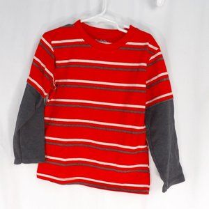 Garanimals Orange & Gray Striped Long Sleeve Shirt Size 5T